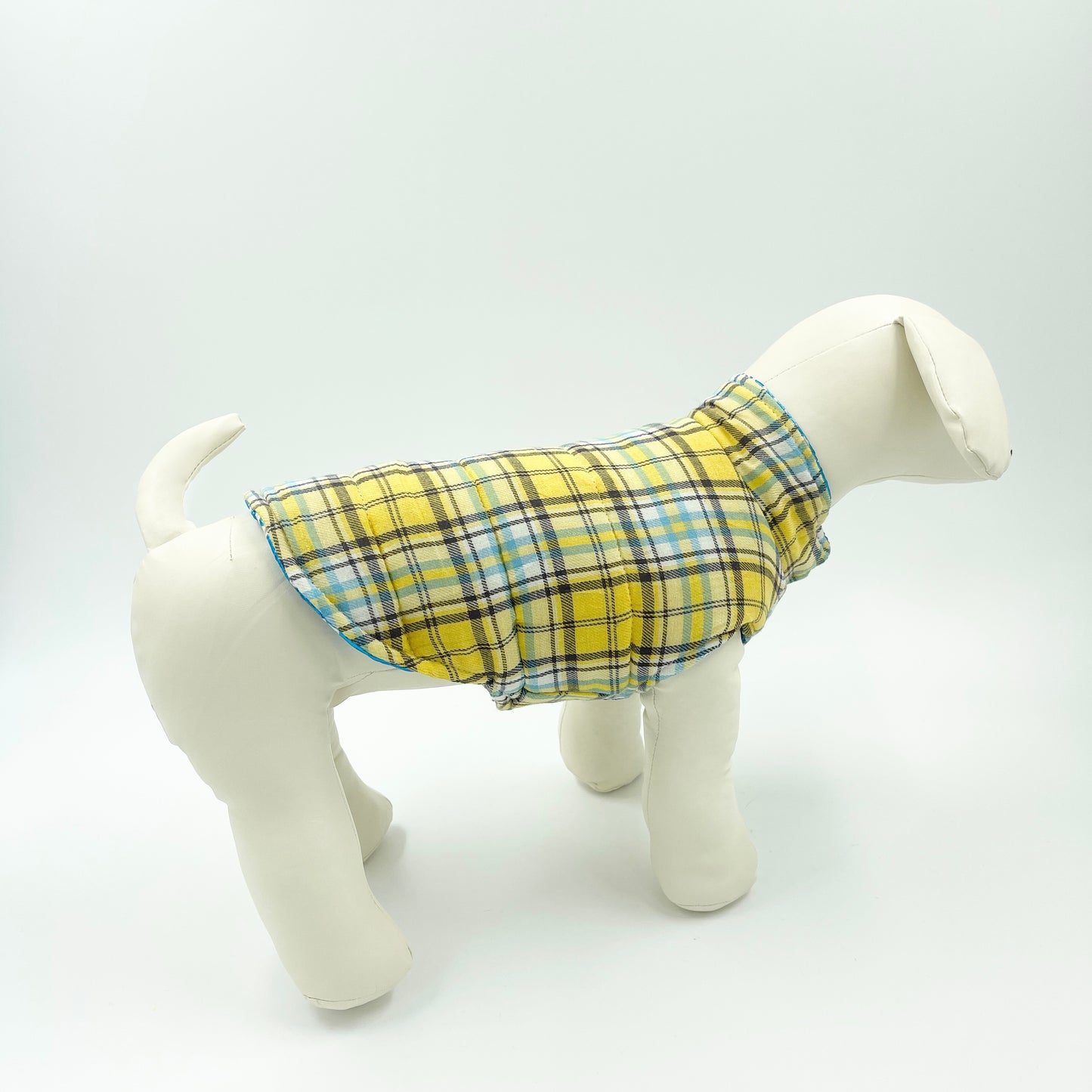 Metallic Reversible Dog Jacket - Blue