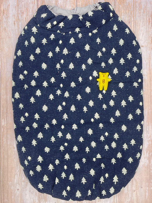 Reversible Printed Puffer Vest - Navy