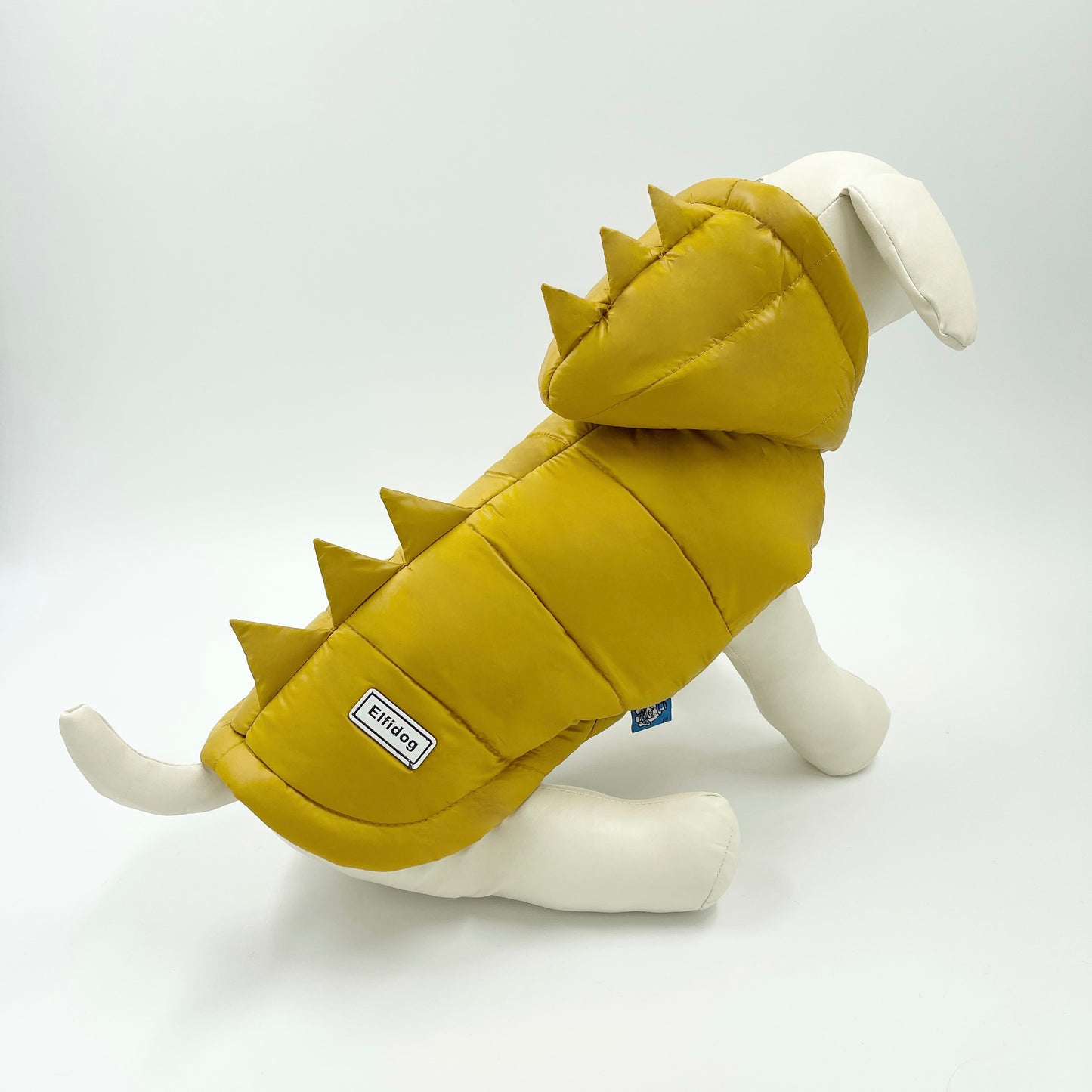 Windproof Dinosaur Puffer Coat - Yellow