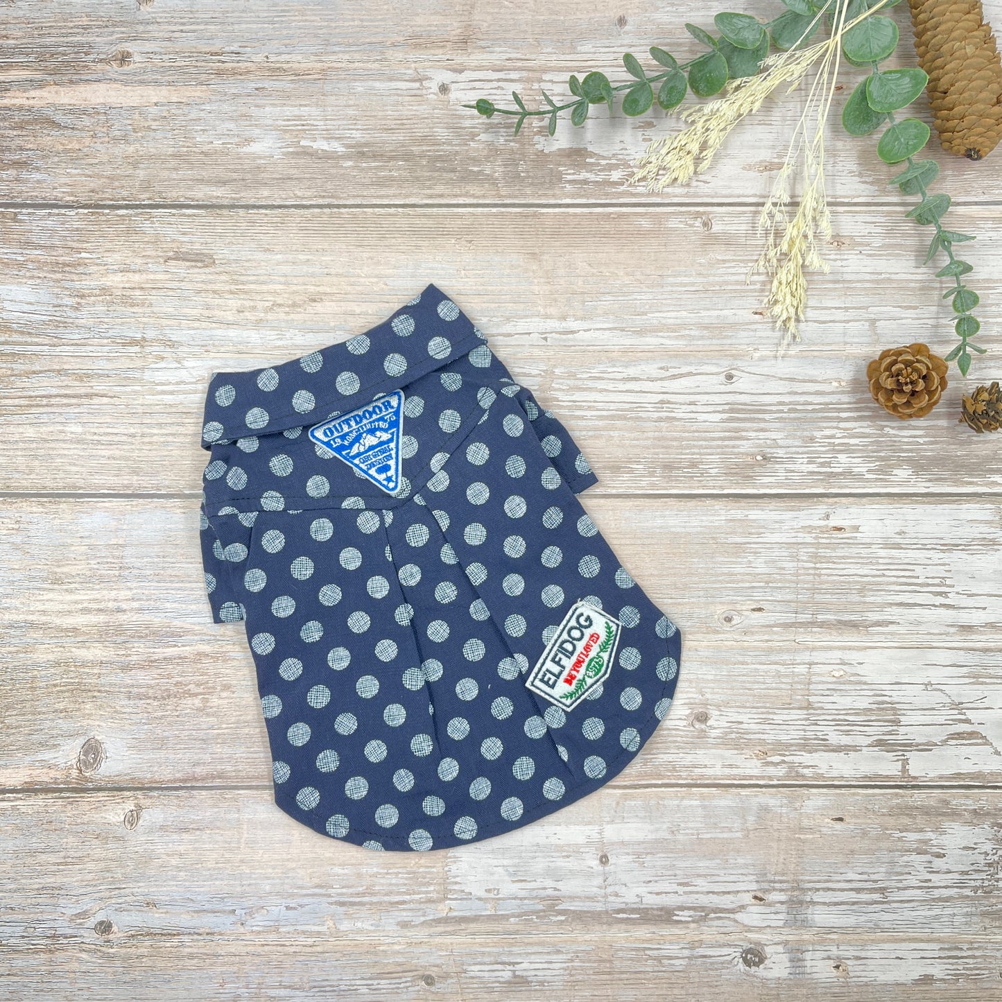 Polka Dots Shirt - Navy