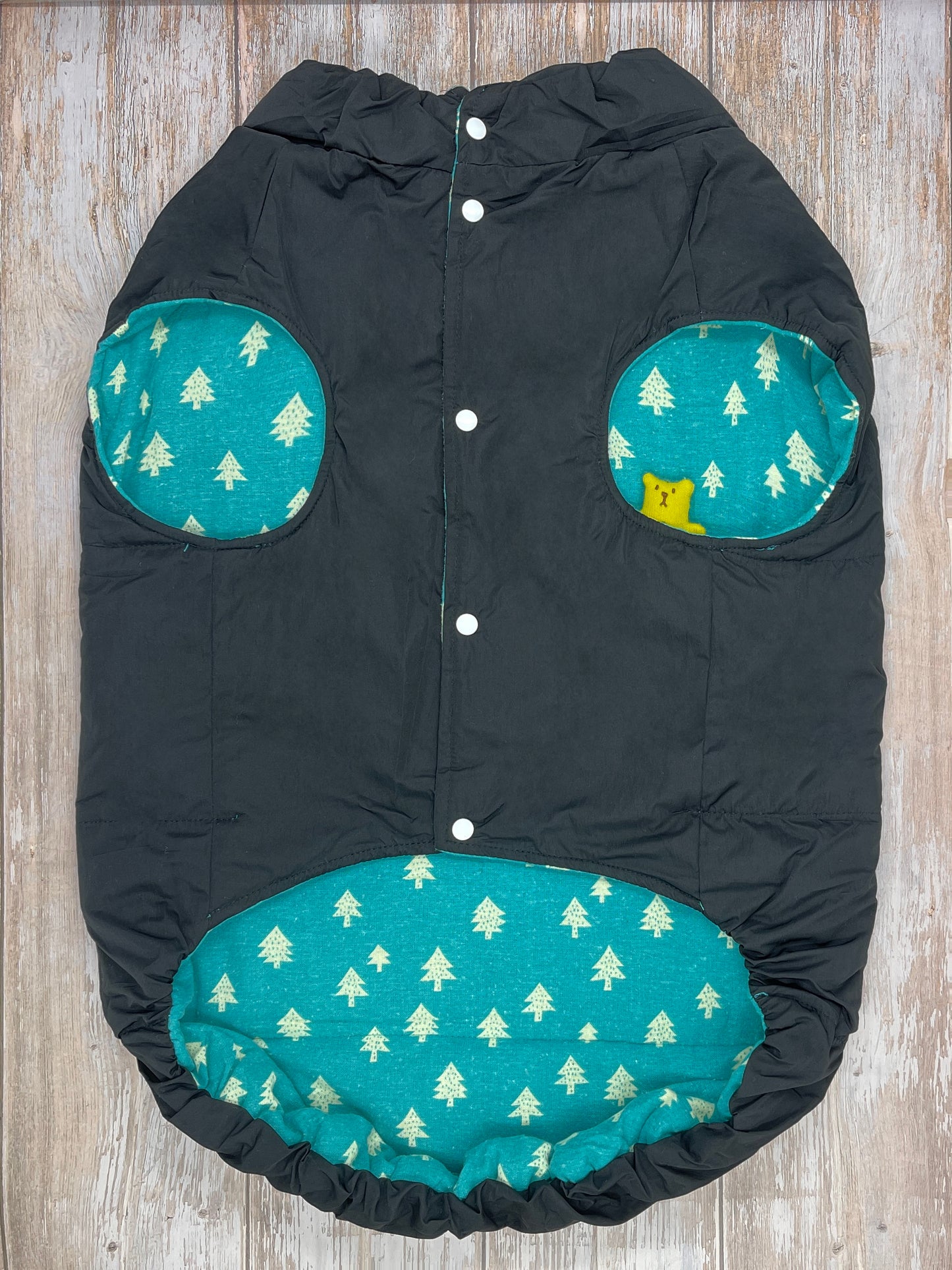 Reversible Printed Puffer Vest - Green