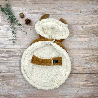 Reindeer Fleece Dog Cape