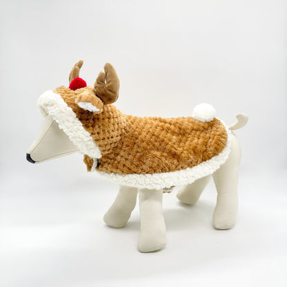 Reindeer Fleece Dog Cape